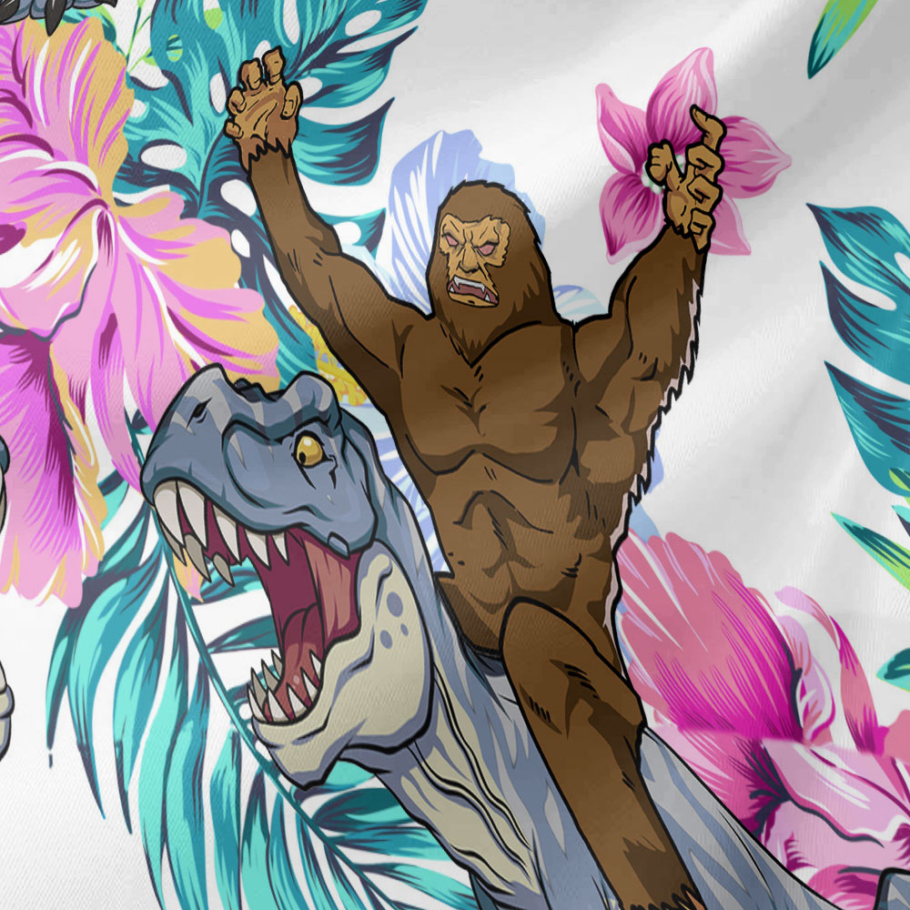 Bigfoot Rides T-Rex Party