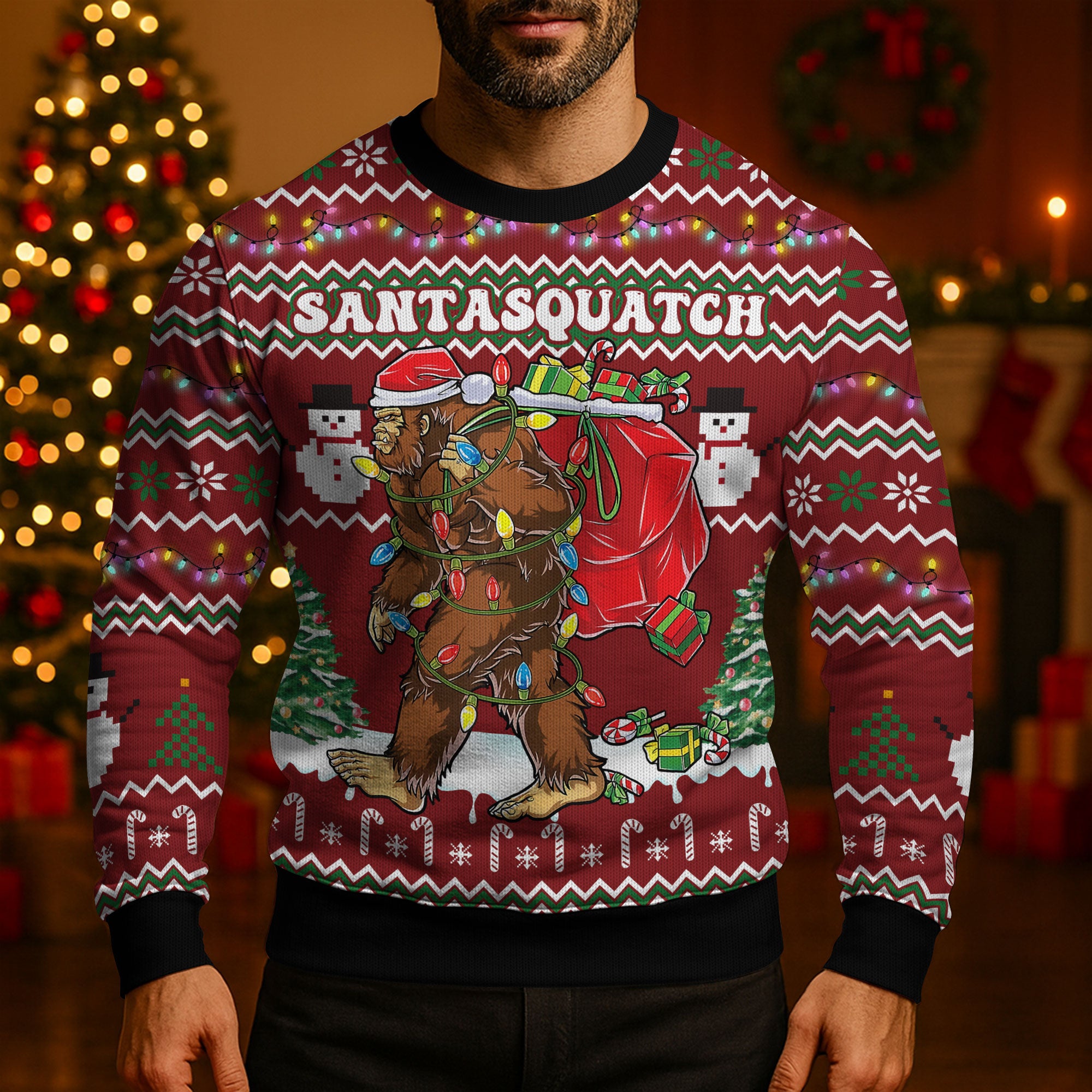 SantaSquatch Lights Out