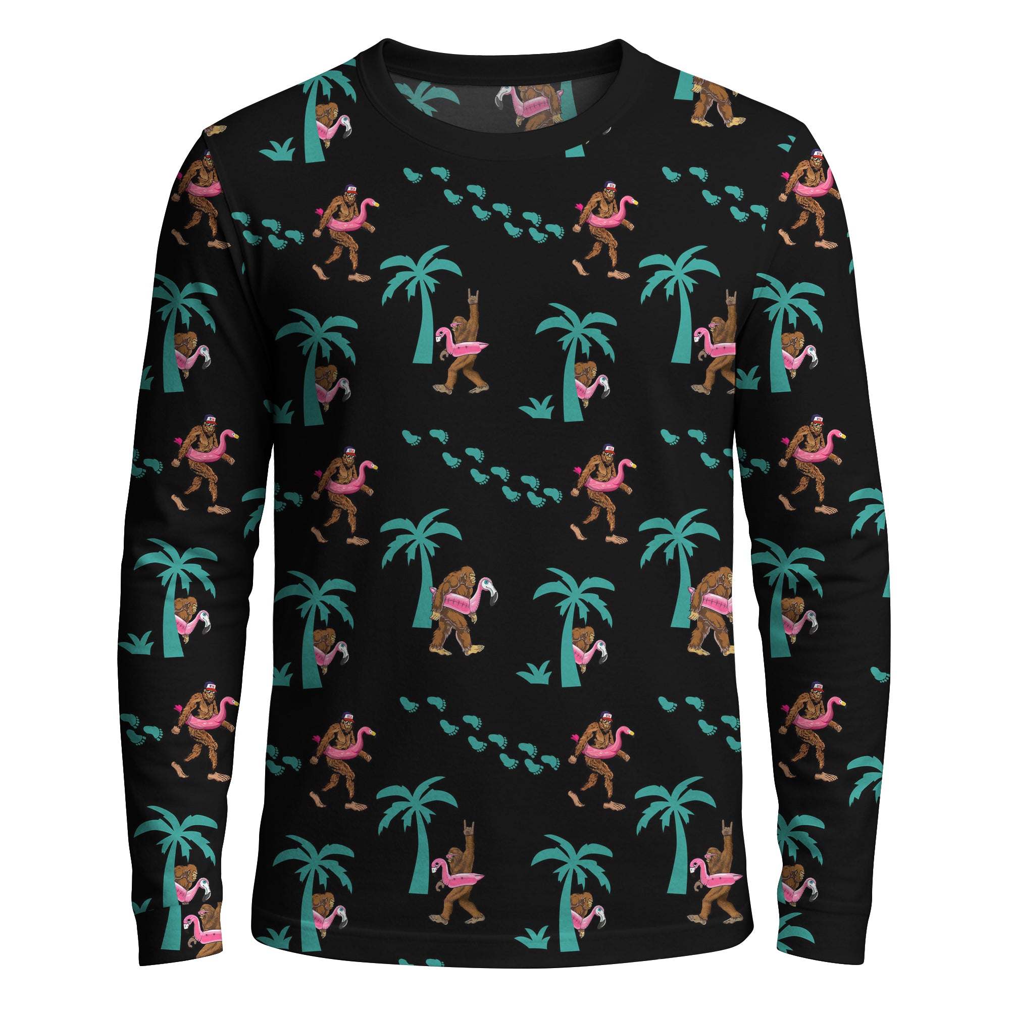 Tropical Party Squatch - Long Sleeve T-shirt