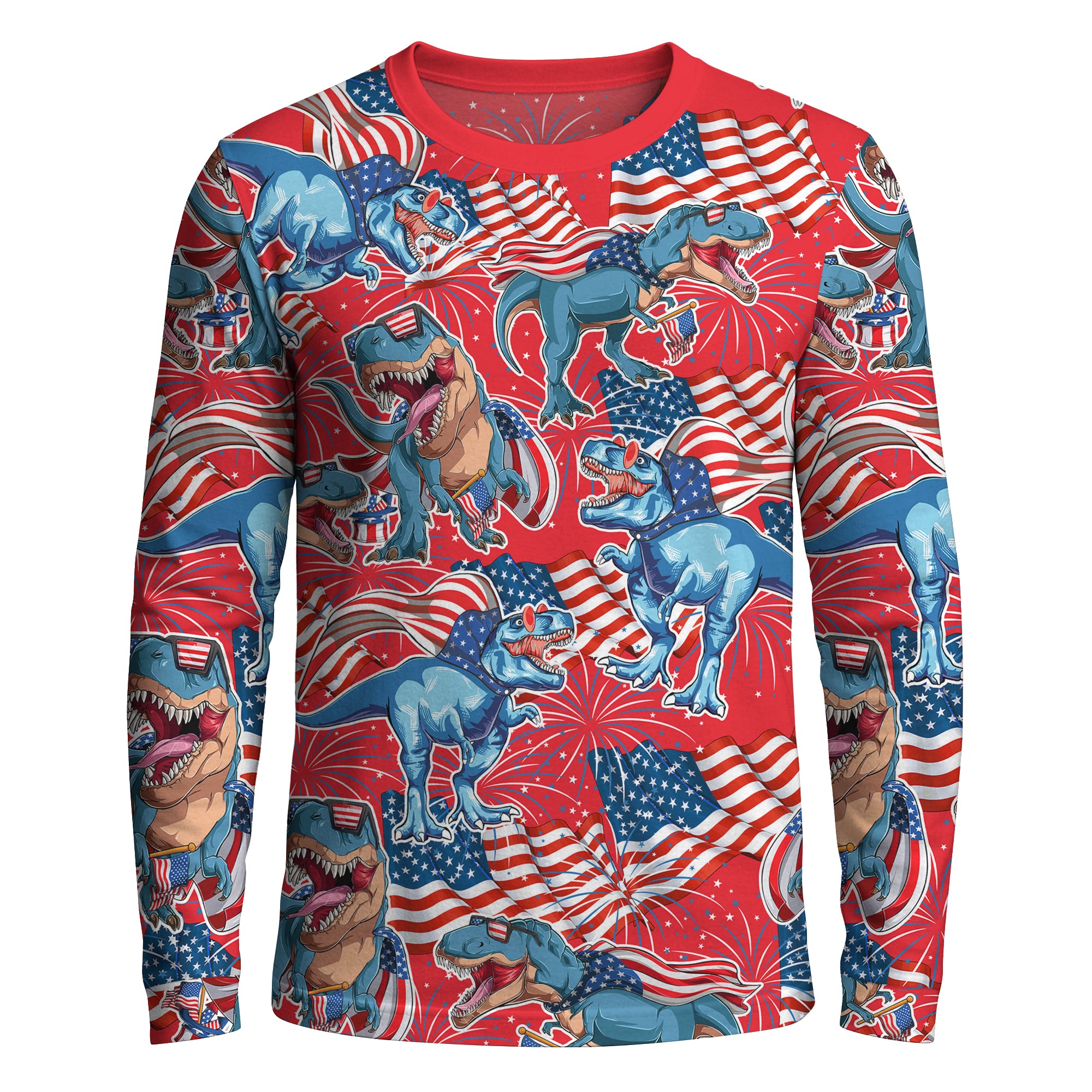 Rex's Patriotic Squatch - Long Sleeve T-shirt