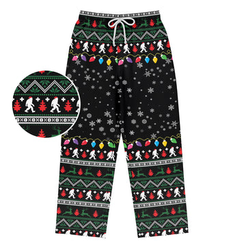 Cosmic Christmas Squatch - Men's Pajama Pant