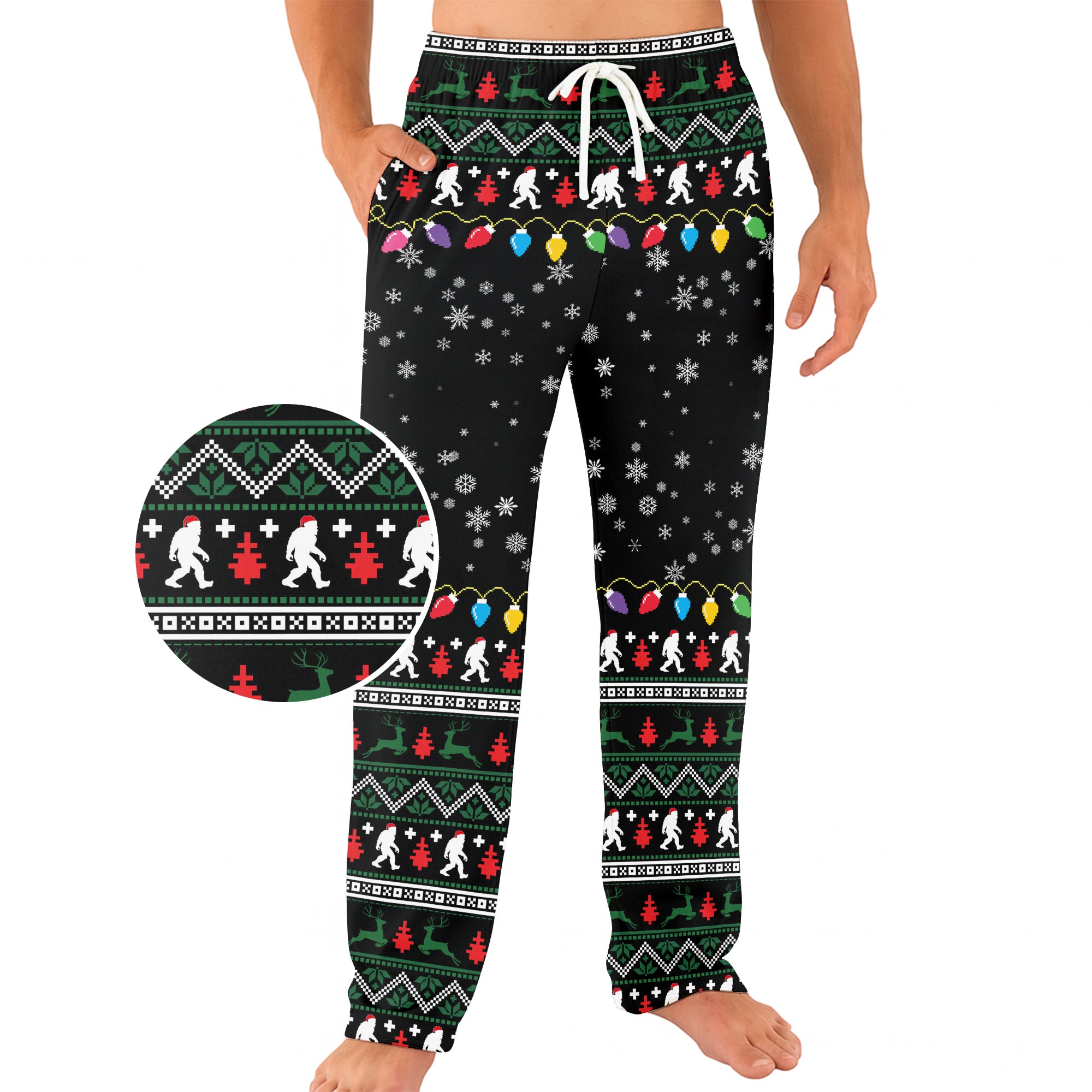 Cosmic Christmas Squatch - Men's Pajama Pant