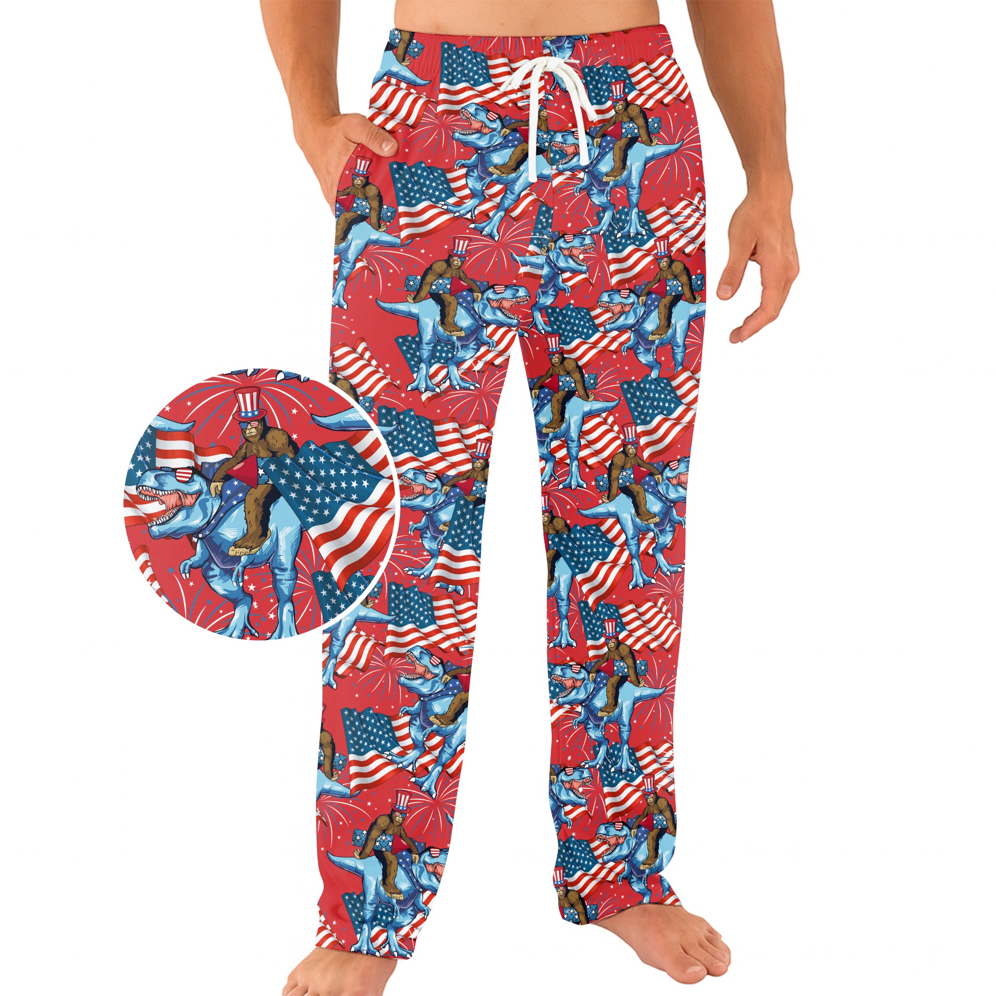 Rex's Patriotic Squatch - Unisex Pajama Pant