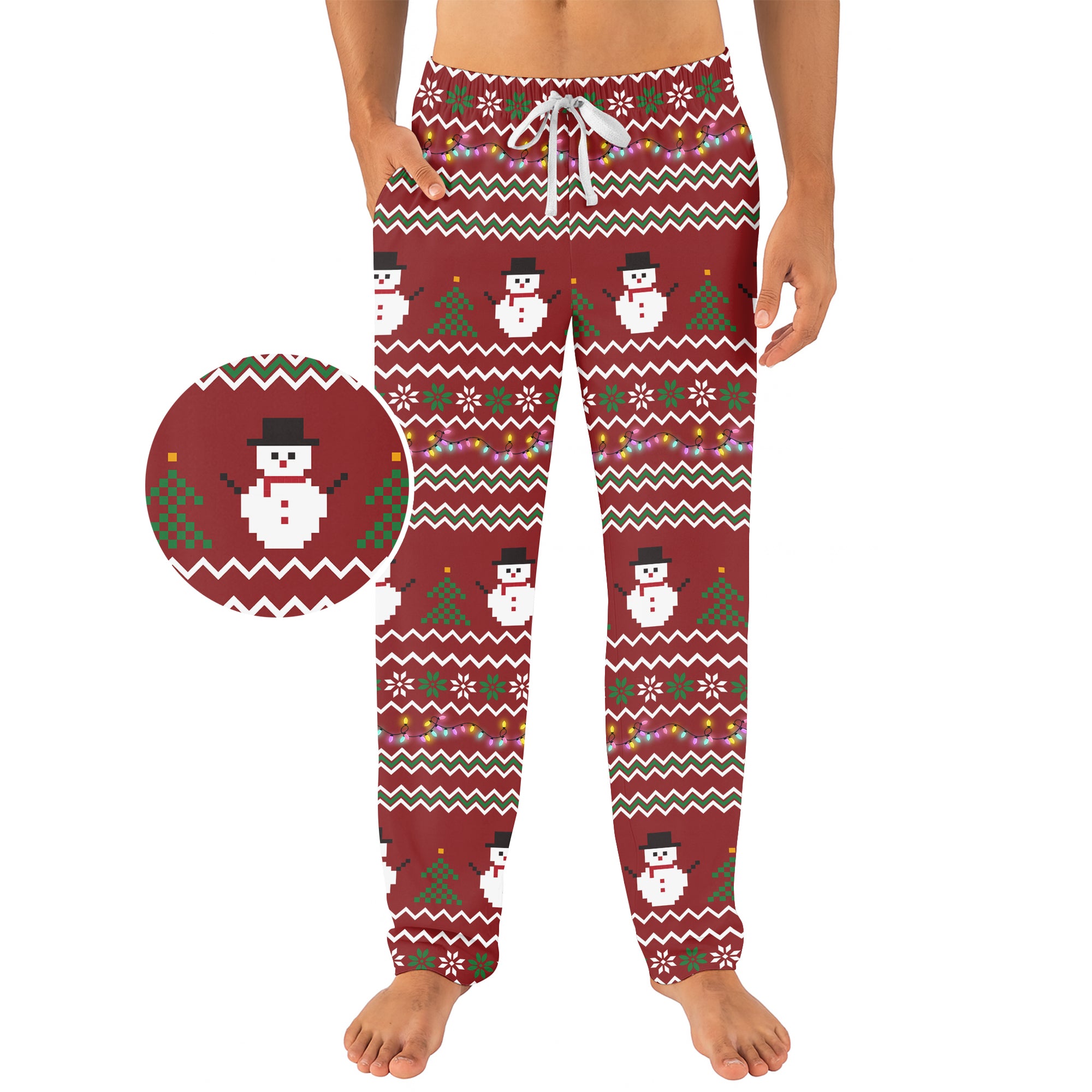 SantaSquatch Lights Out - Men's Pajama Pant