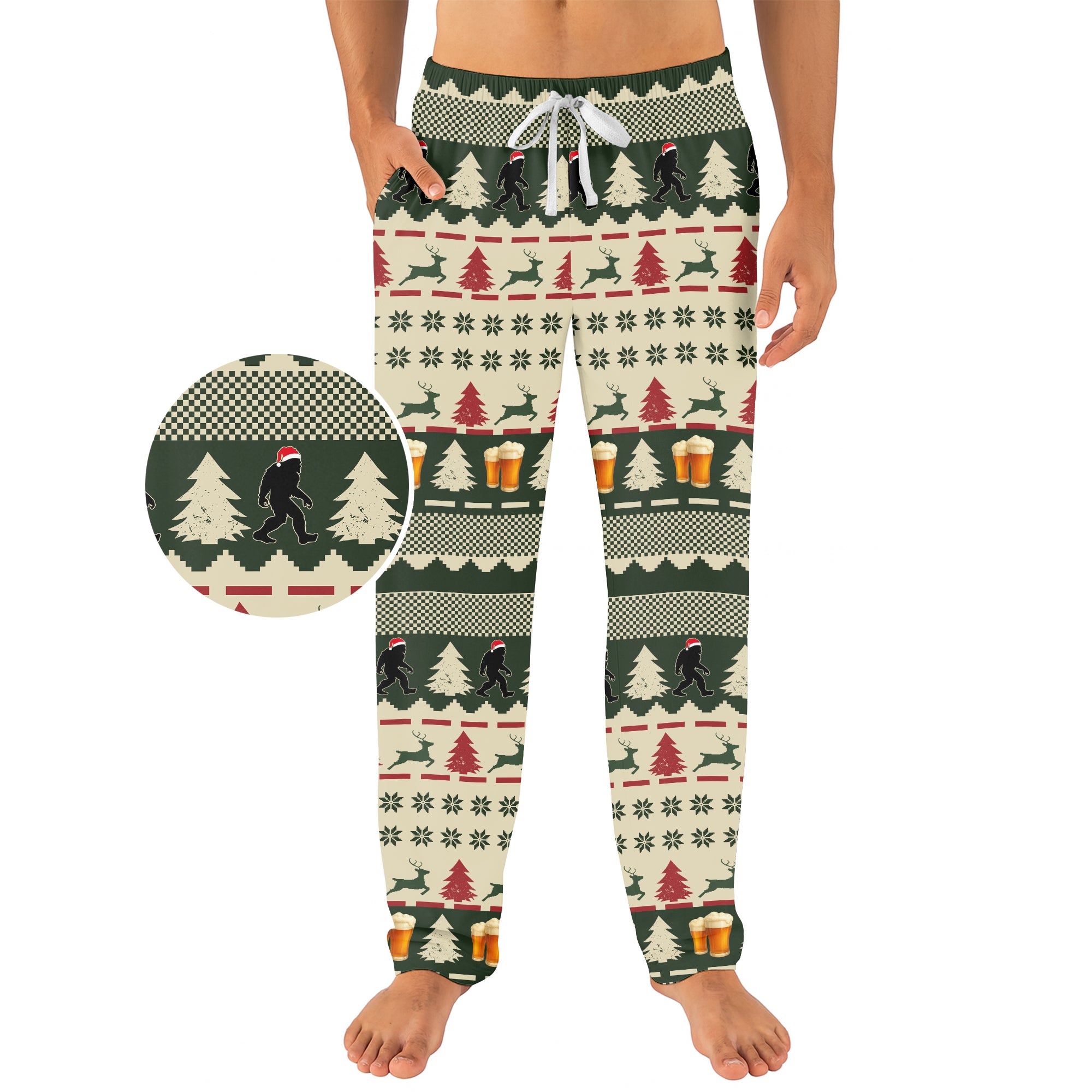 Boozy Bigfoot Christmas - Men's Pajama Pant