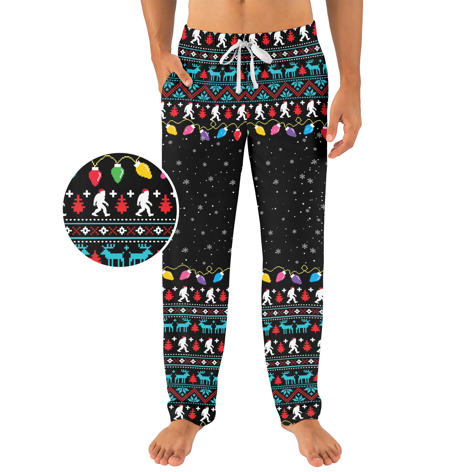 Squatch Alien Christmas - Men's Pajama Pant