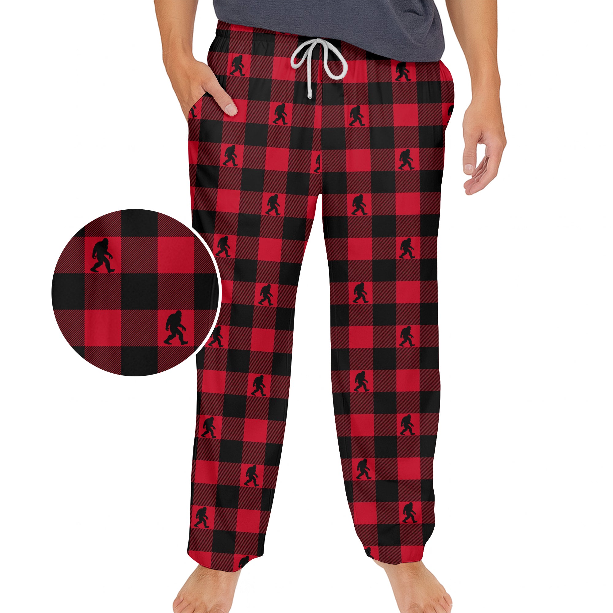 Plaid Cryptid Sasquatch - Unisex Pajama Pant