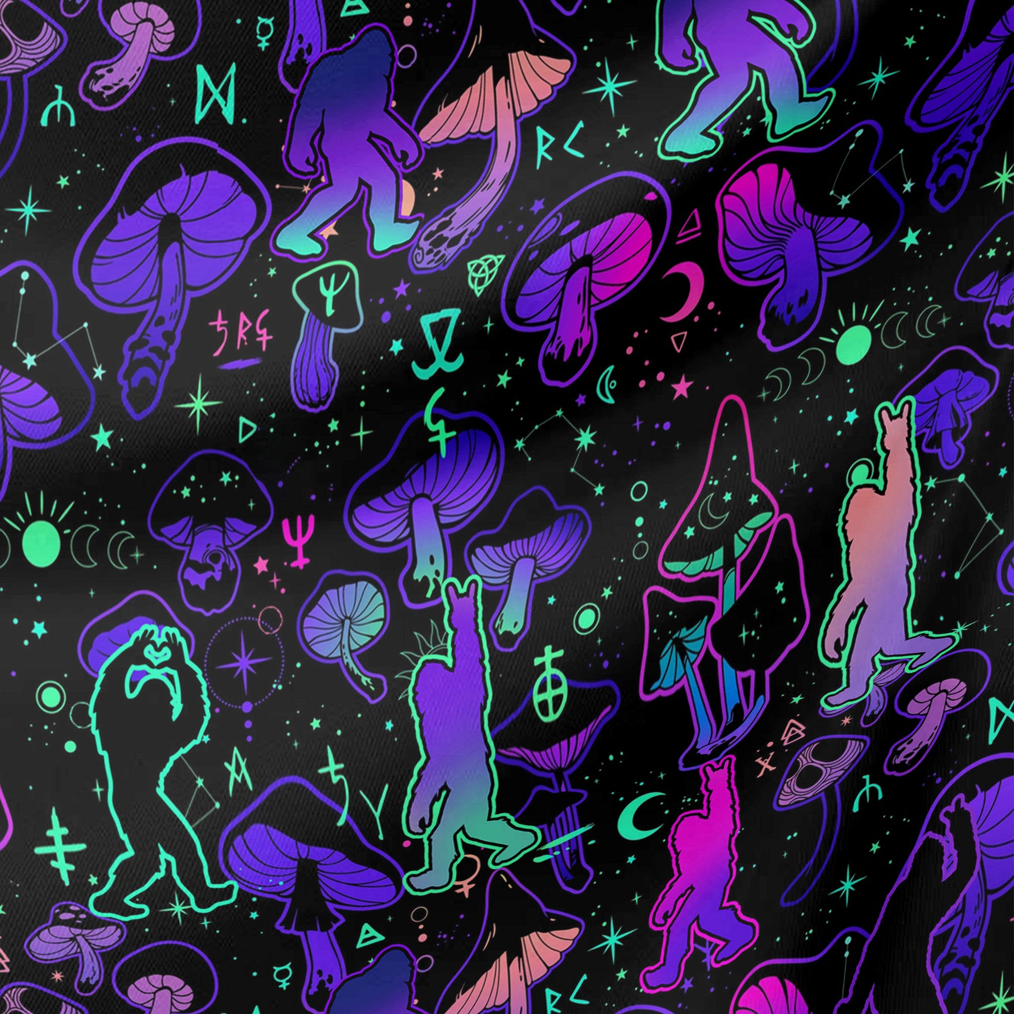 Psychedelic Squatch Shrooms - Unisex Pajama Pant