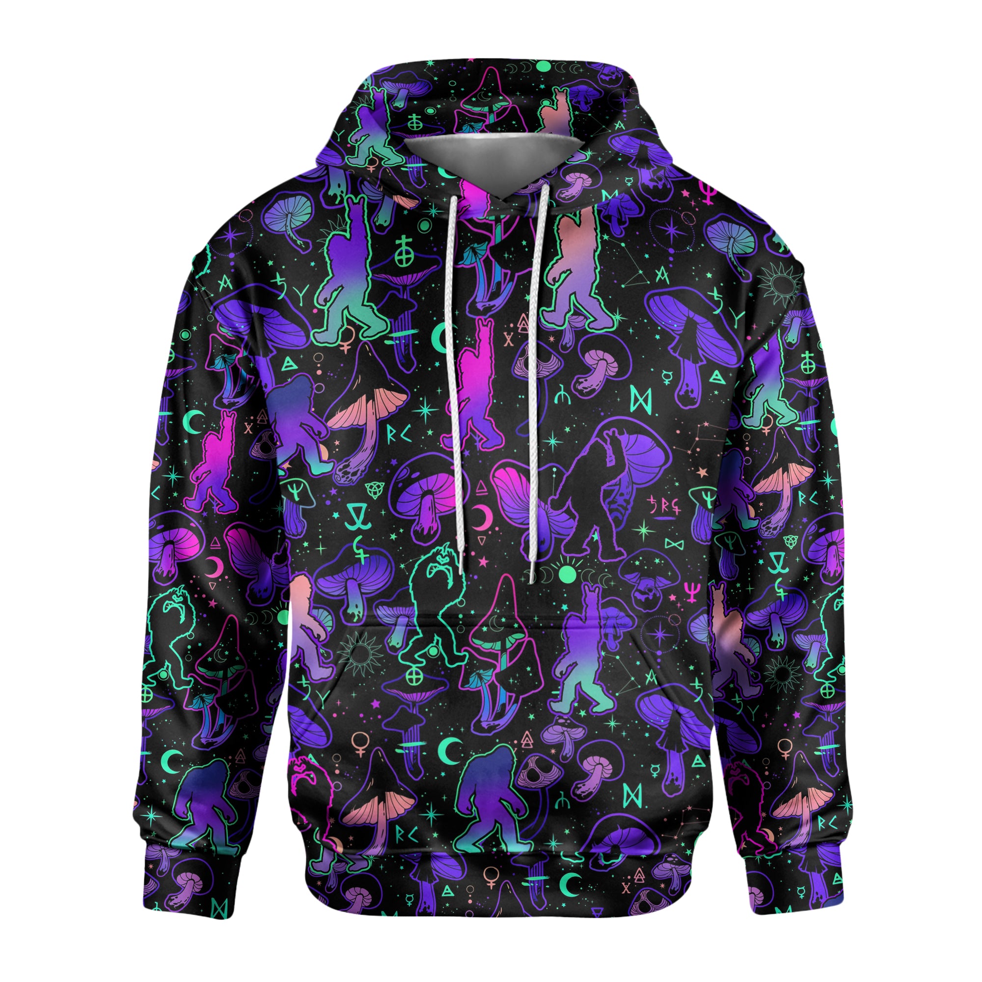Psychedelic Squatch Shrooms - Unisex Hoodie