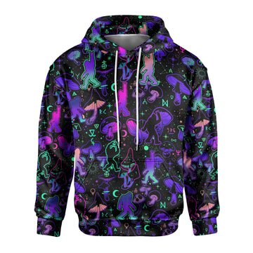 Psychedelic Squatch Shrooms - Unisex Hoodie