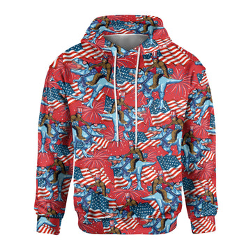 Rex's Patriotic Squatch - Unisex Hoodie