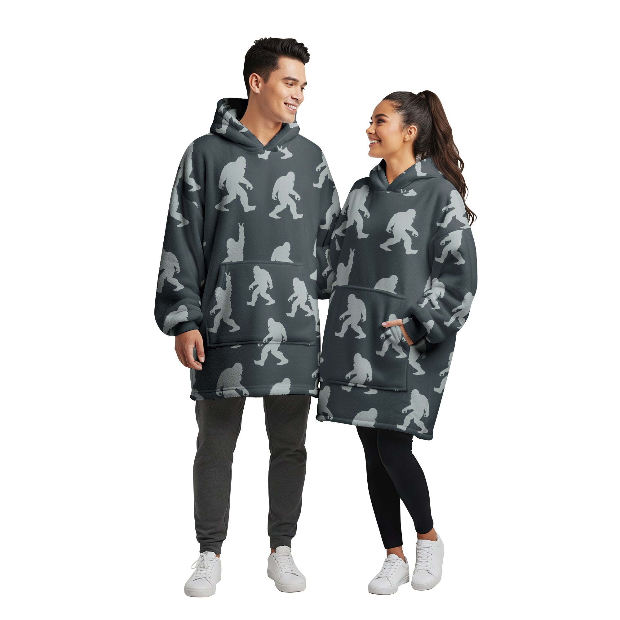 Bigfoot Peace Out - Blanket Hoodie