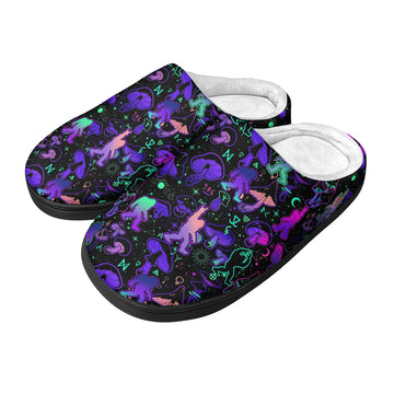 Psychedelic Squatch Shrooms -  Cozy Slippers