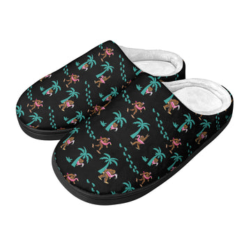 Tropical Party Squatch - Cozy Slippers