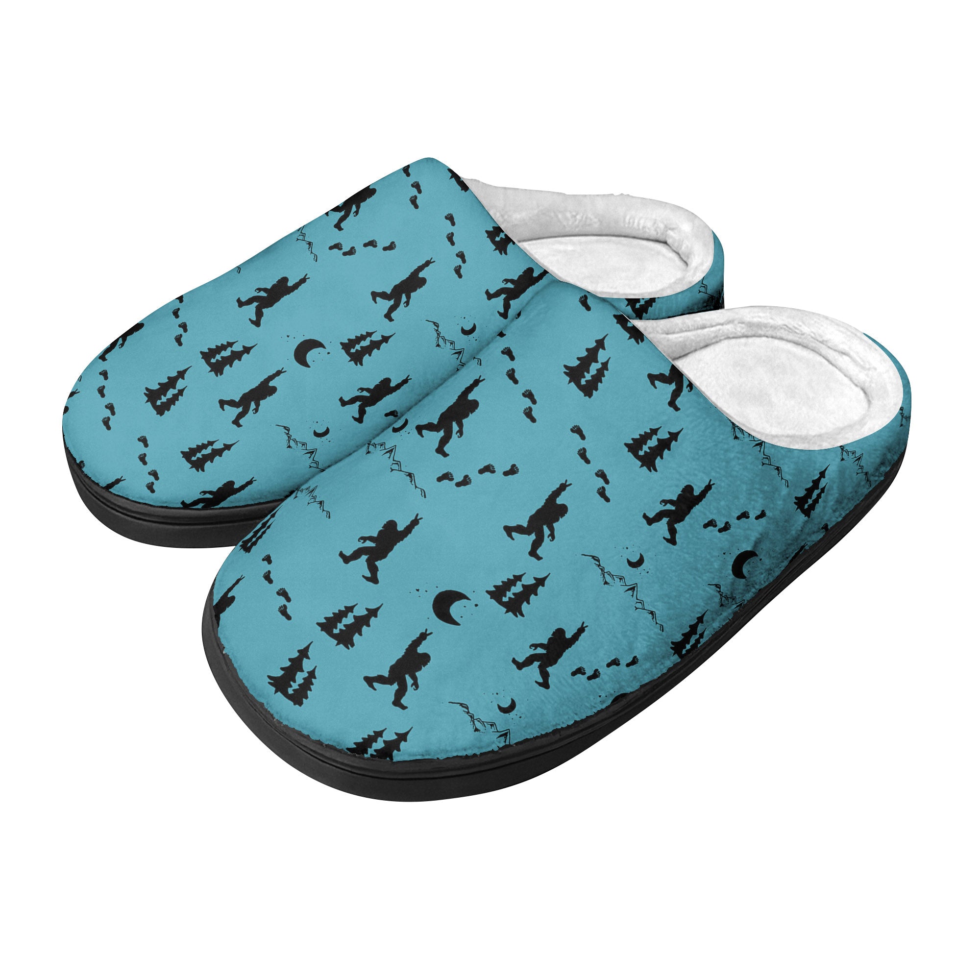 Teal Cryptid Rager - Cozy Slippers