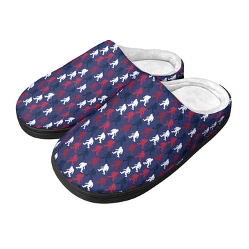 Patriotic Sasquatch Stroll - Cozy Slippers