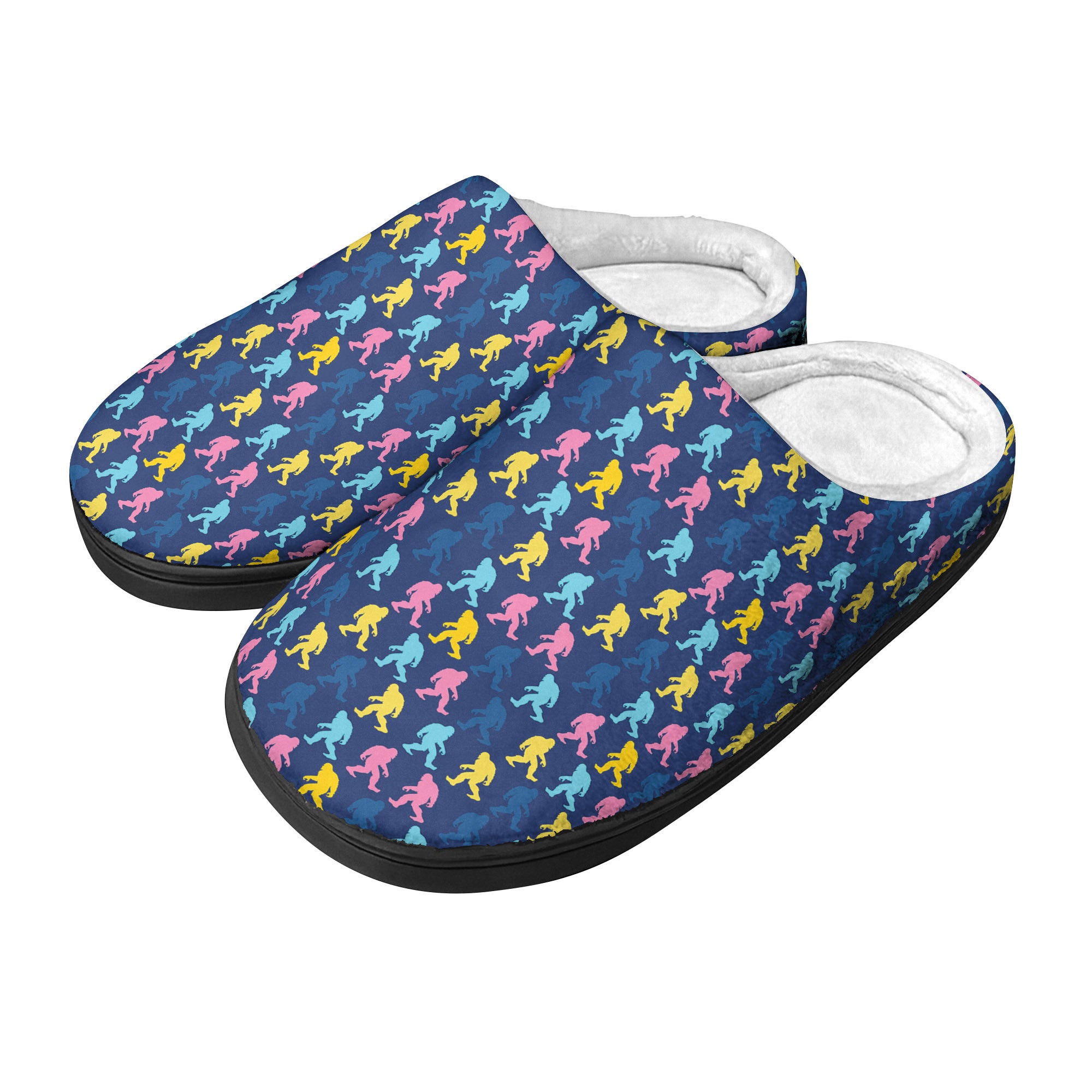 Neon Sasquatch Parade - Cozy Slippers