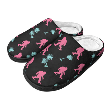Neon Sasquatch Paradise - Cozy Slippers