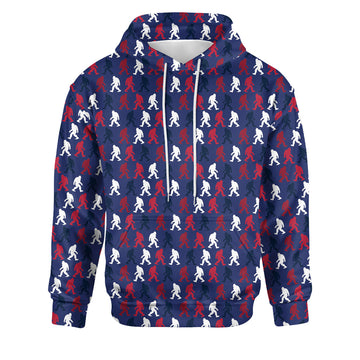 Patriotic Sasquatch Stroll - Unisex Hoodie