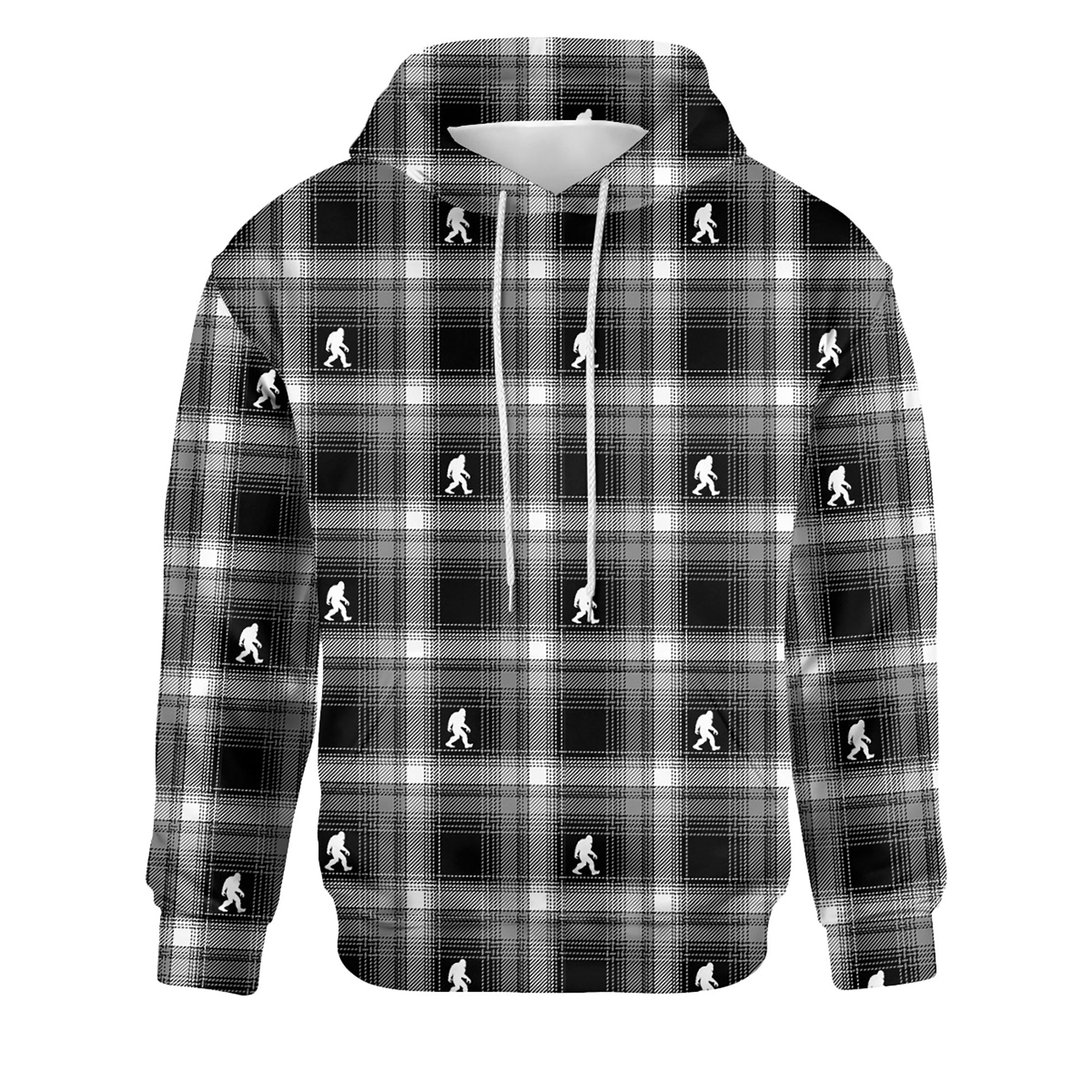 Blackout Bigfoot Plaid - Unisex Hoodie