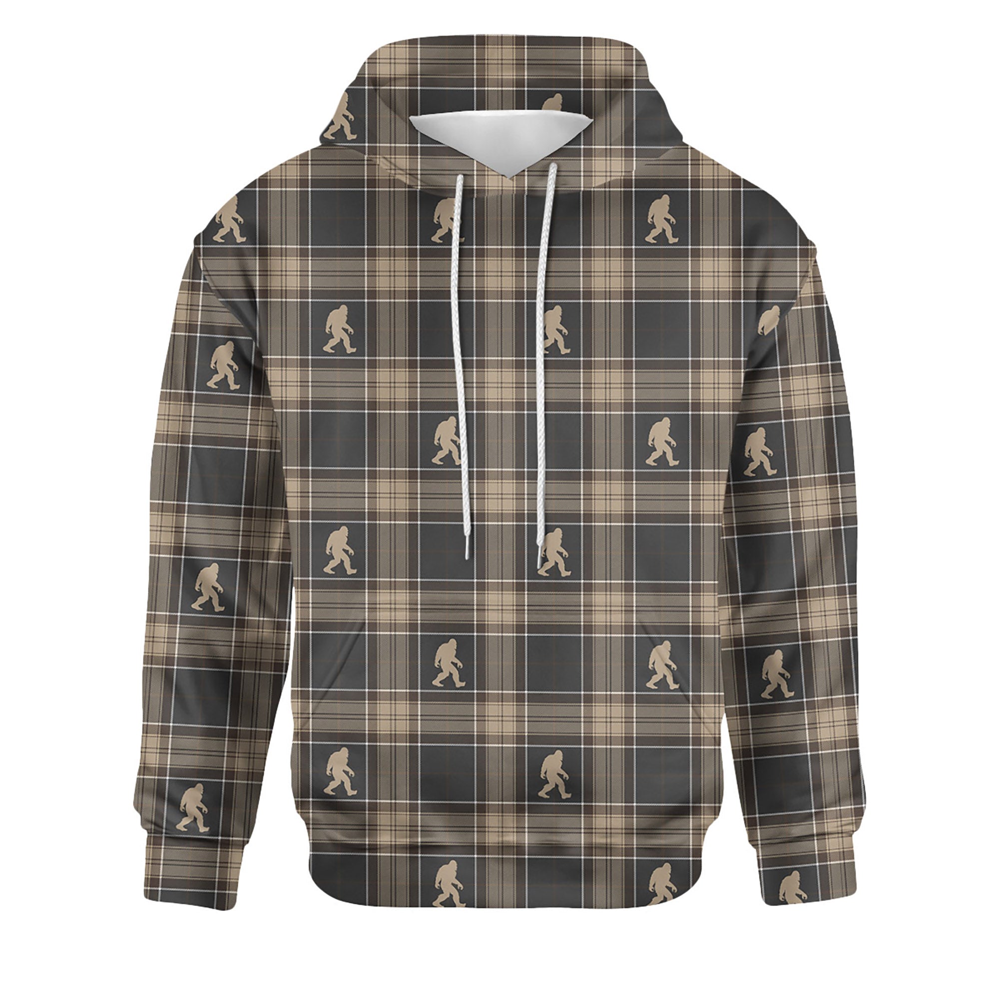 Mocha Plaid Wanderer - Unisex Hoodie