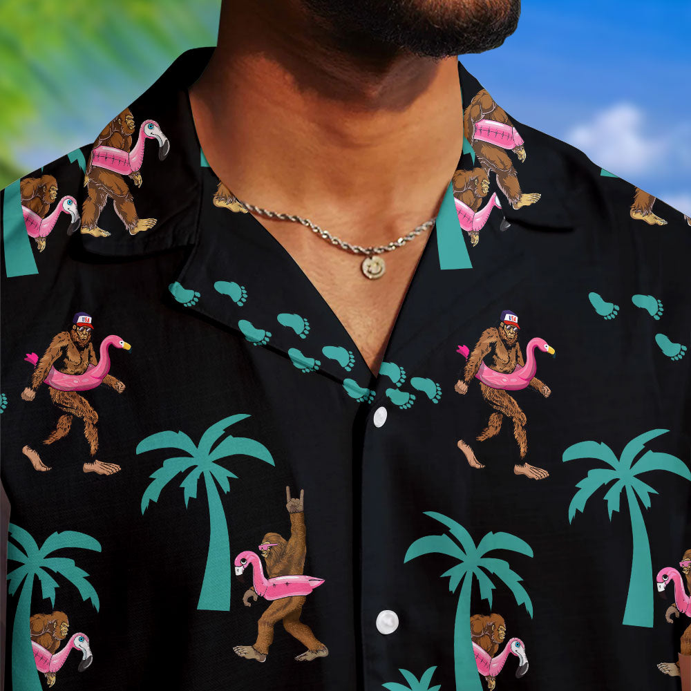 Sasquatch Flamingo Float Party