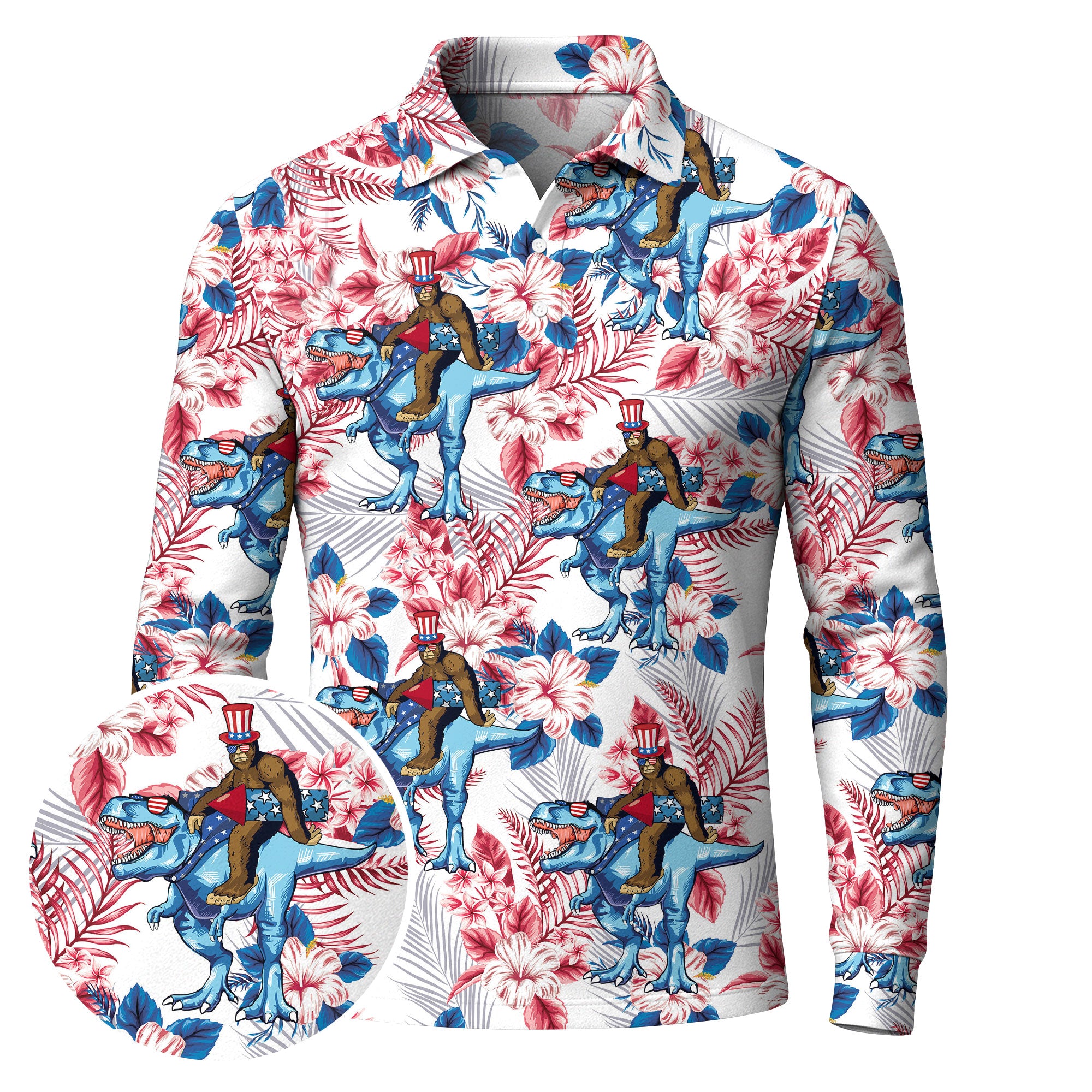 Bigfoot Patriotic Dinosaur