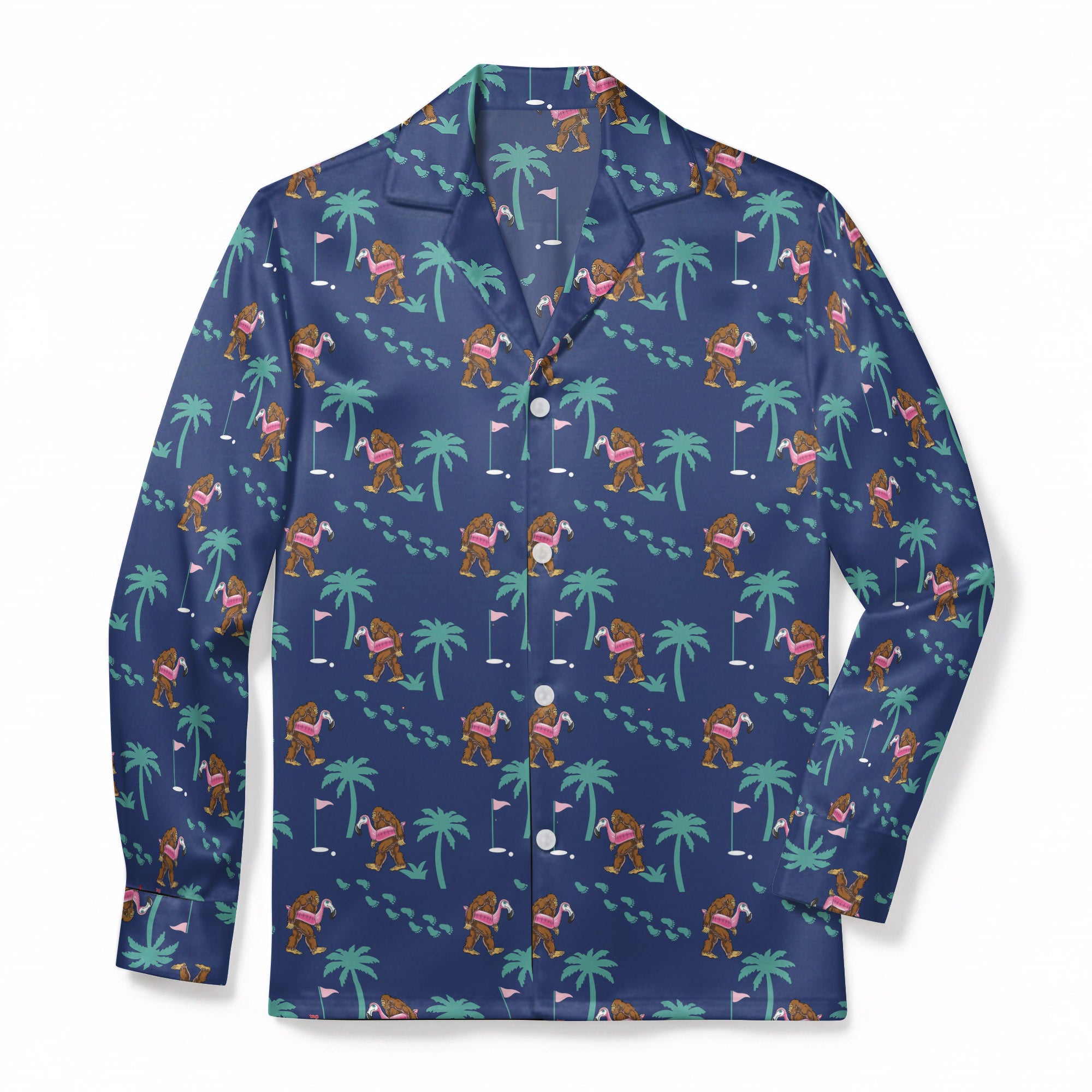 Bigfoot Tee Time - Premium Flannel Pajama Top