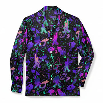 Psychedelic Squatch Shrooms - Classic Fabric Pajama Top