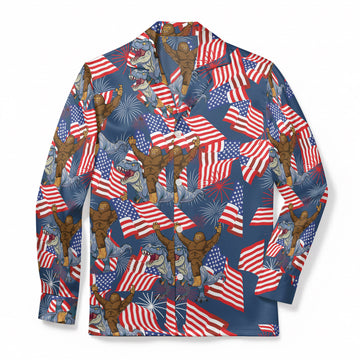 Cryptid & Cretaceous Crew - Premium Flannel Pajama Top