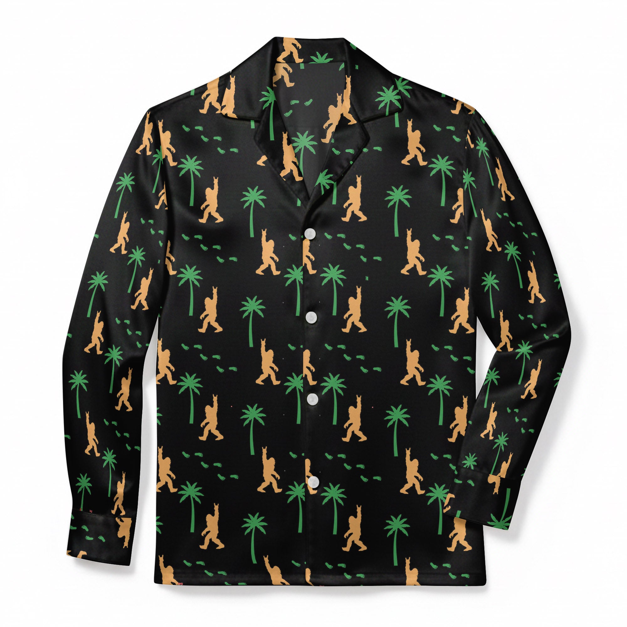 Sasquatch Rocks Out - Premium Flannel Pajama Top
