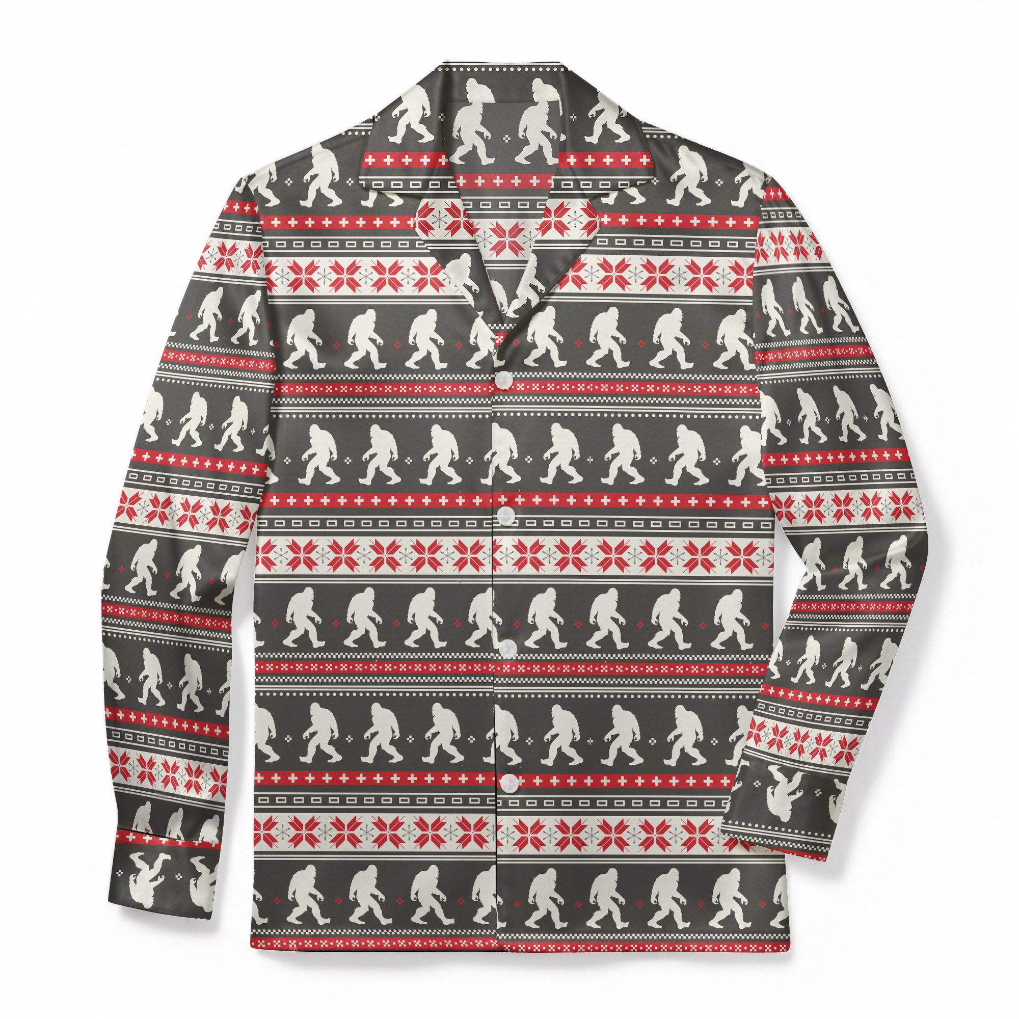 Tacky Cryptid Christmas - Premium Flannel Pajama Top