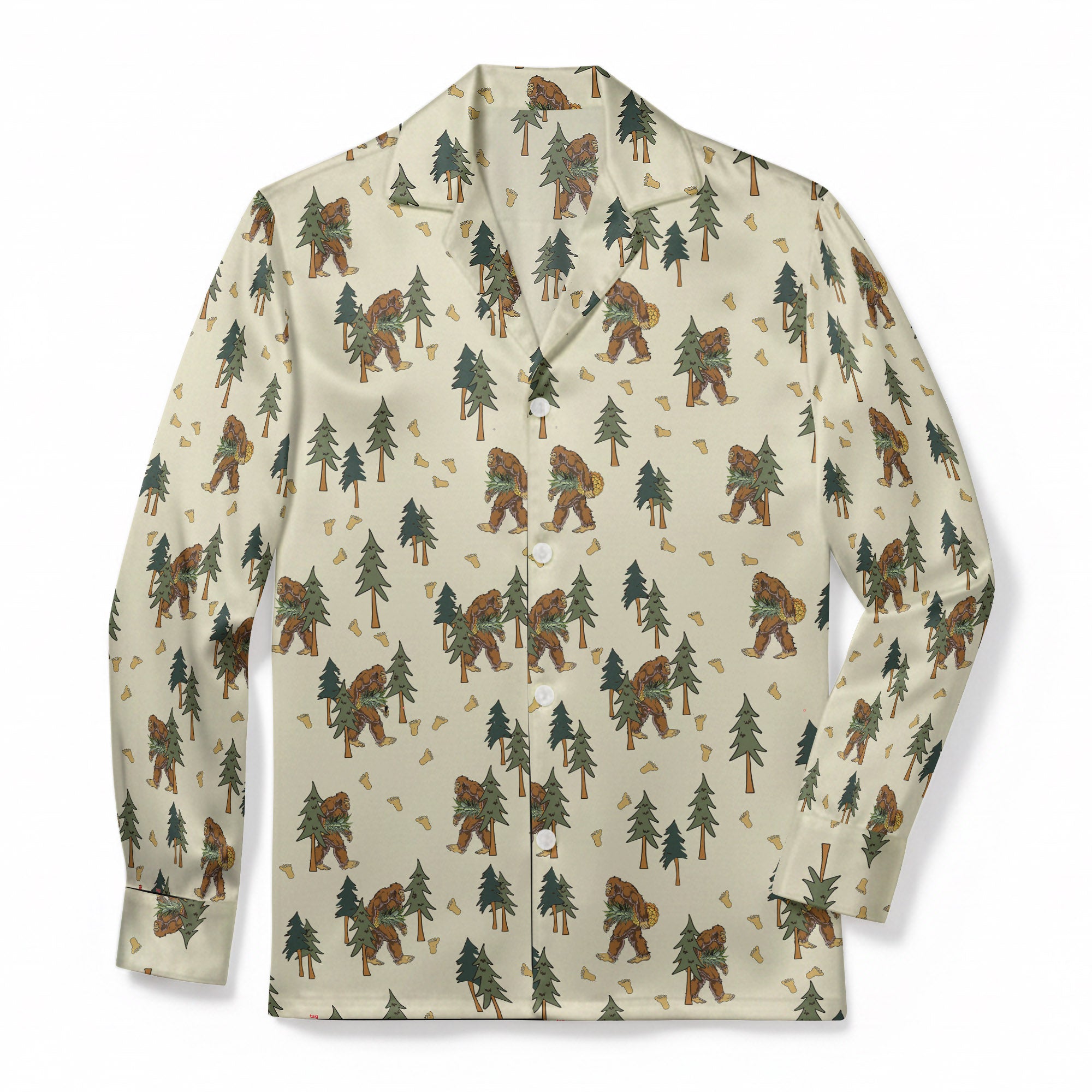 Sasquatch Foraging Trip - Premium Flannel Pajama Top