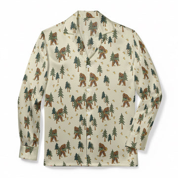 Sasquatch Foraging Trip - Premium Flannel Pajama Top