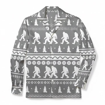 Sasquatch Sweater Weather - Premium Flannel Pajama Top