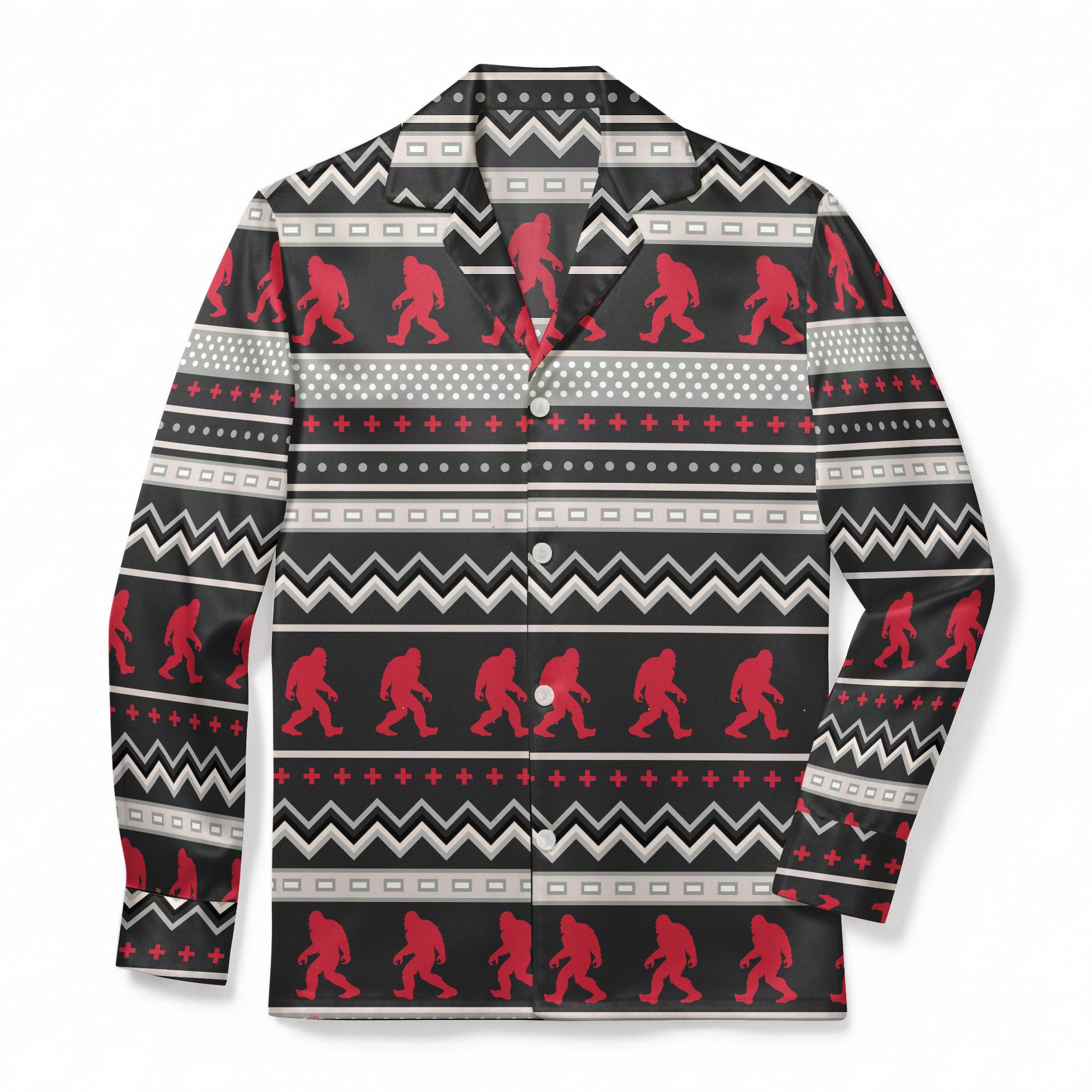 Sasquatch Holiday Cozy - Premium Flannel Pajama Top
