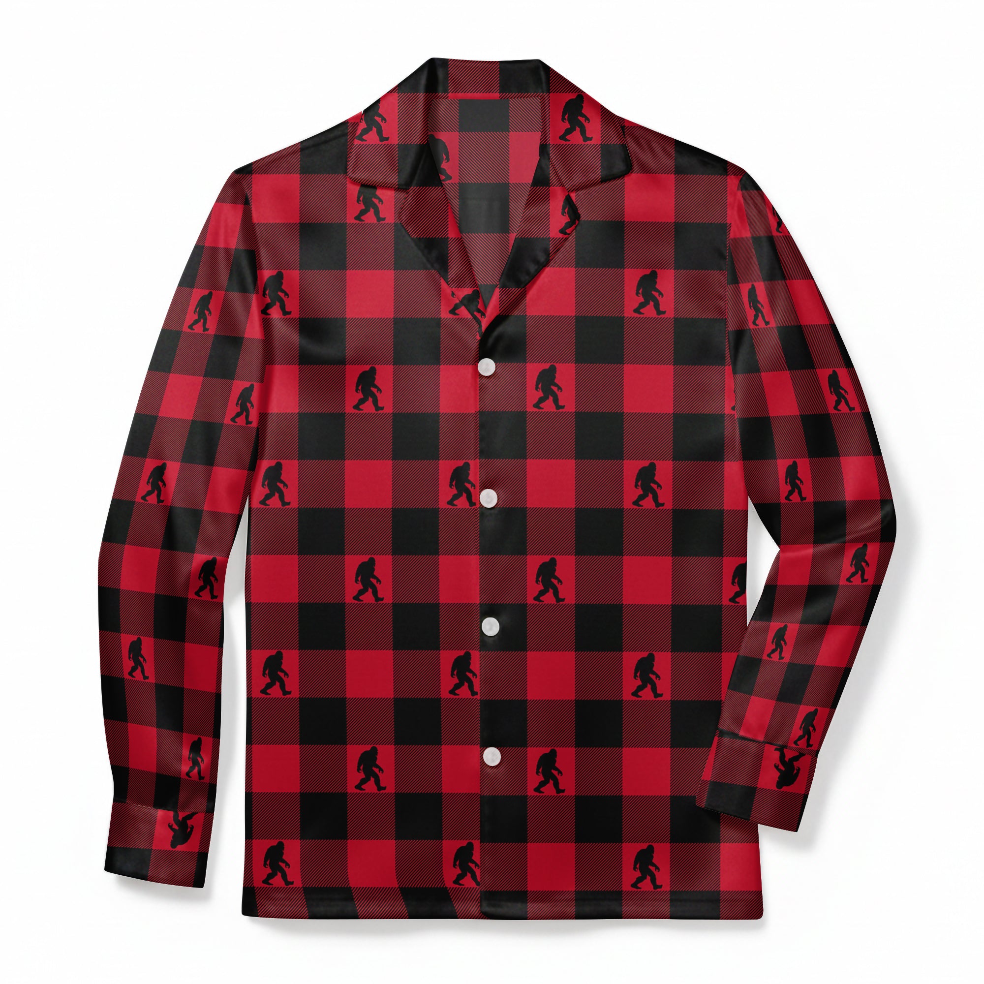 Plaid Cryptid Sasquatch - Classic Fabric Pajama Top