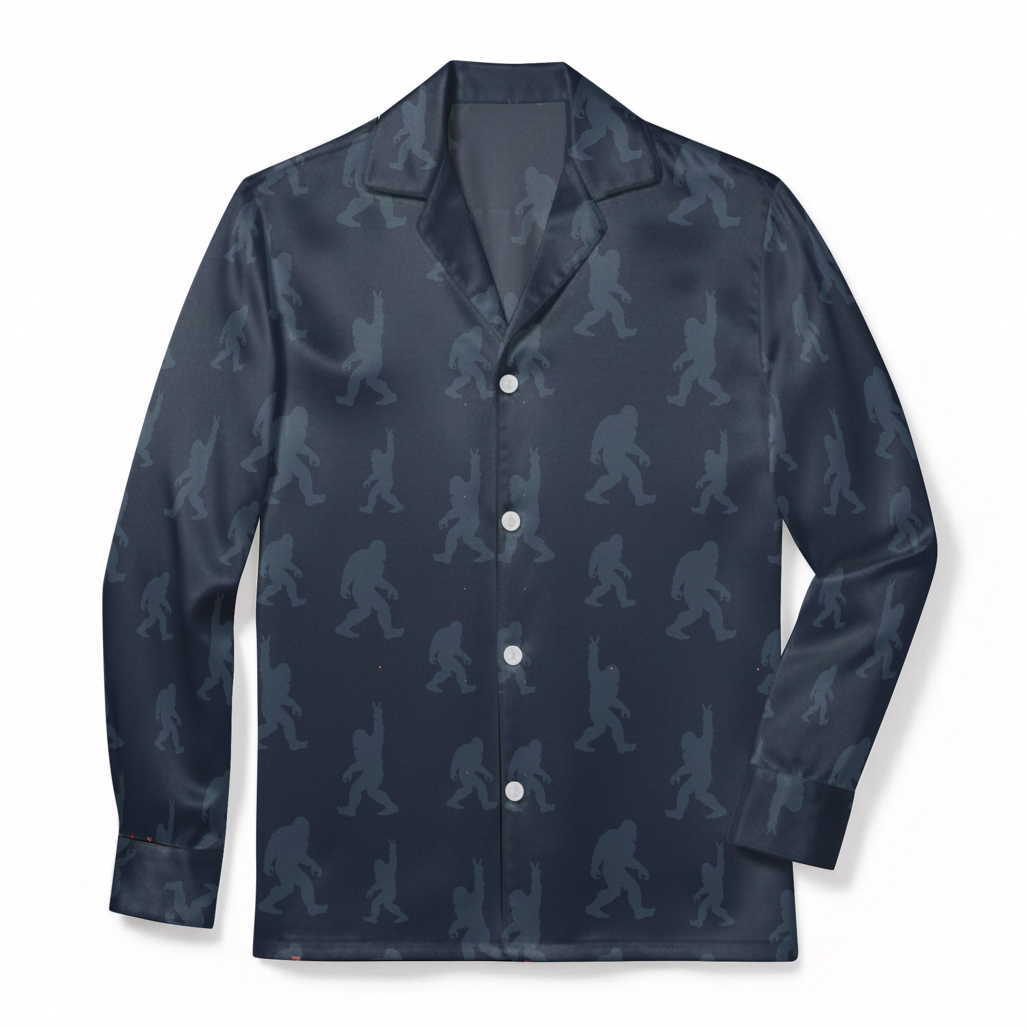 Midnight Bigfoot Madness - Premium Flannel Pajama Top