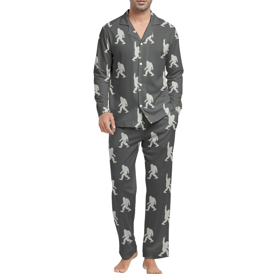 Cryptid Moonlight Jam - Premium Flannel Pajama Top