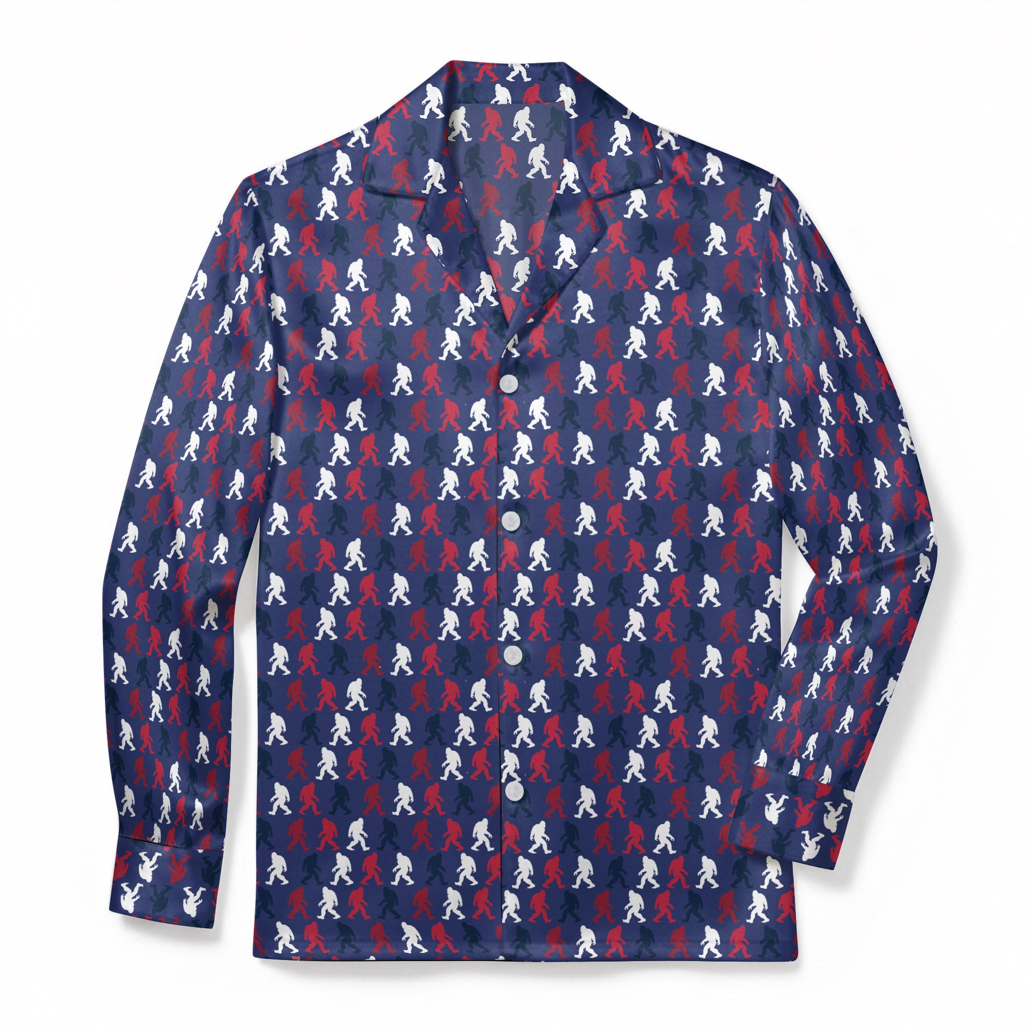Patriotic Sasquatch Stroll - Classic Fabric Pajama Top