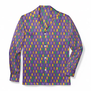 Groovy Bigfoot Parade - Premium Flannel Pajama Top
