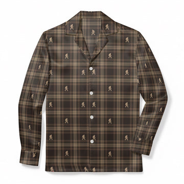 Rustic Sasquatch Plaid - Premium Flannel Pajama Top