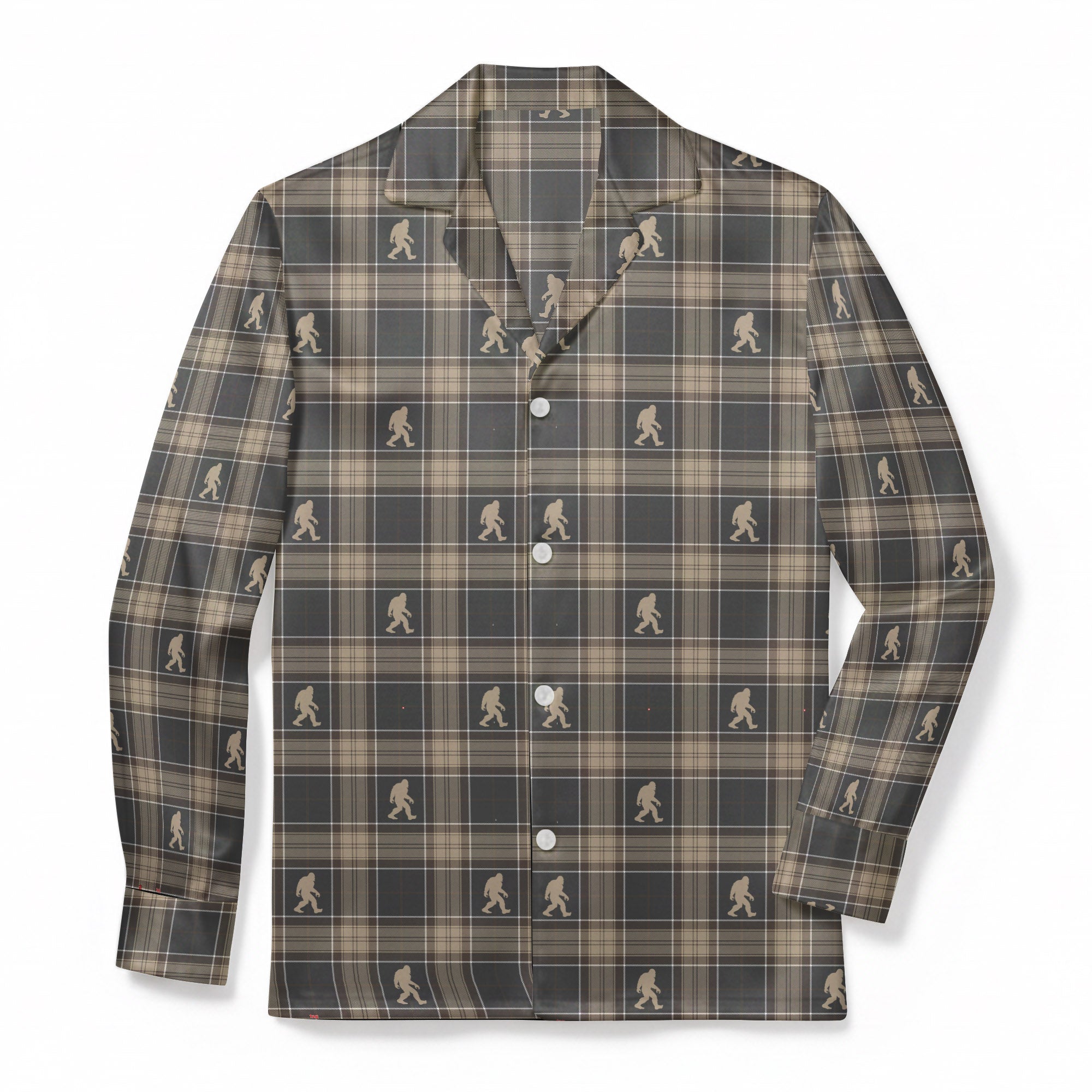 Mocha Plaid Wanderer - Premium Flannel Pajama Top