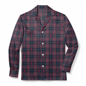 Crimson Cryptid Plaid - Premium Flannel Pajama Top