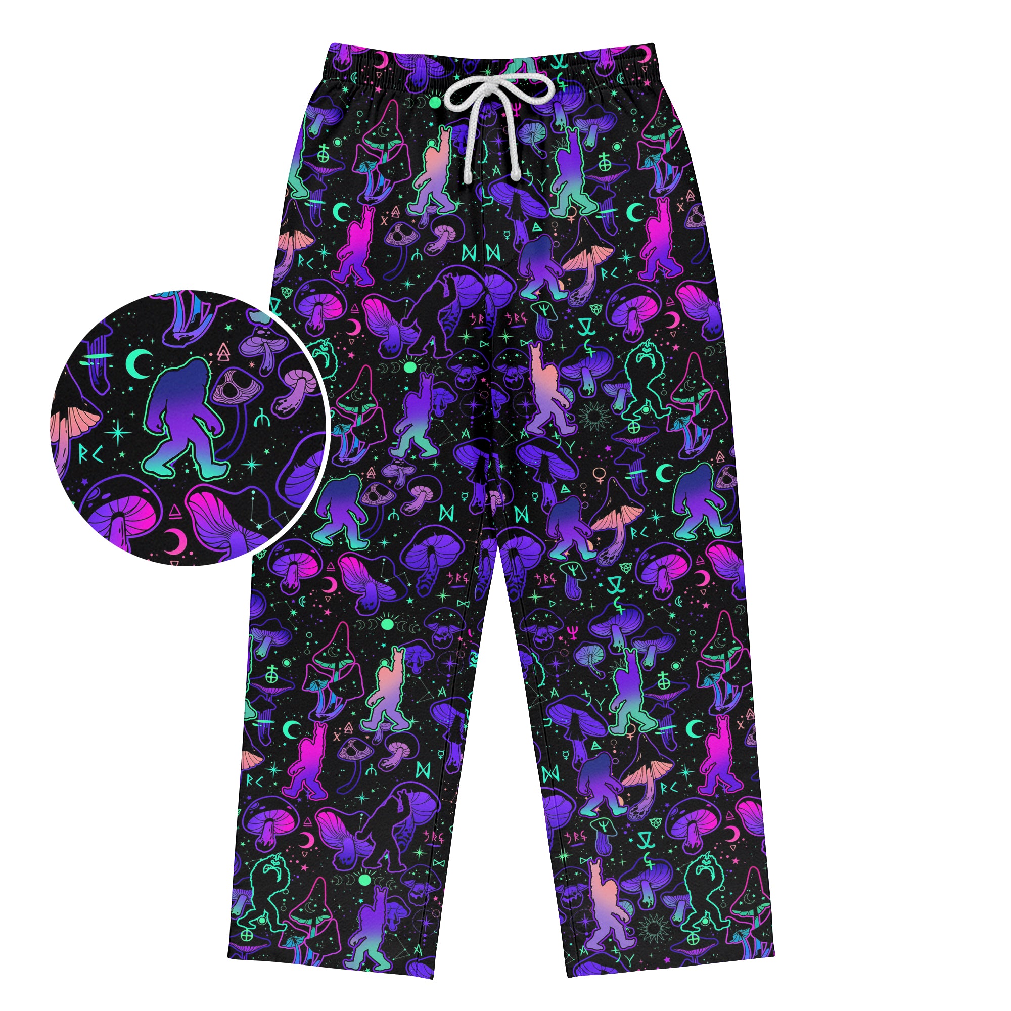 Psychedelic Squatch Shrooms - Unisex Pajama Pant