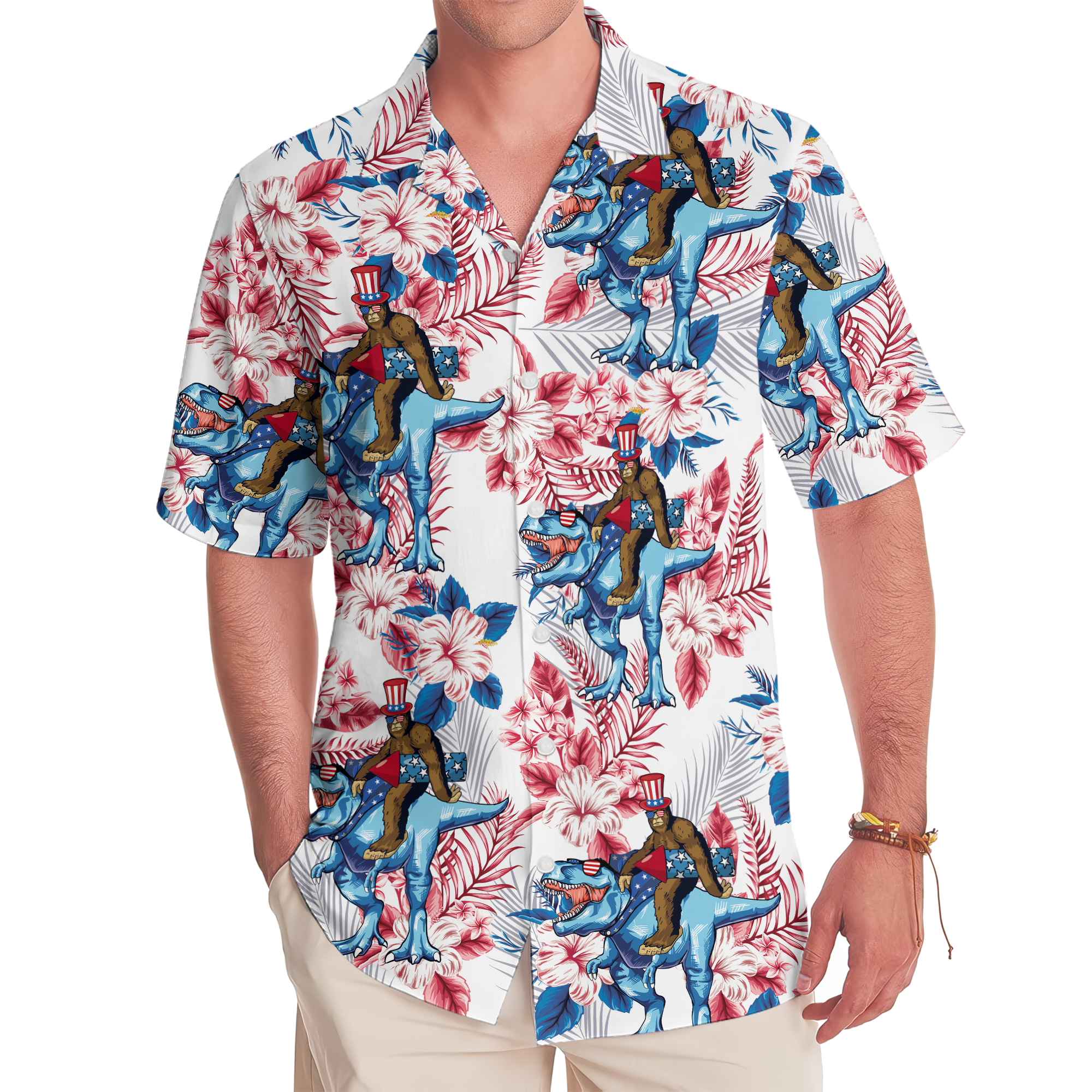 Bigfoot Patriotic Dinosaur