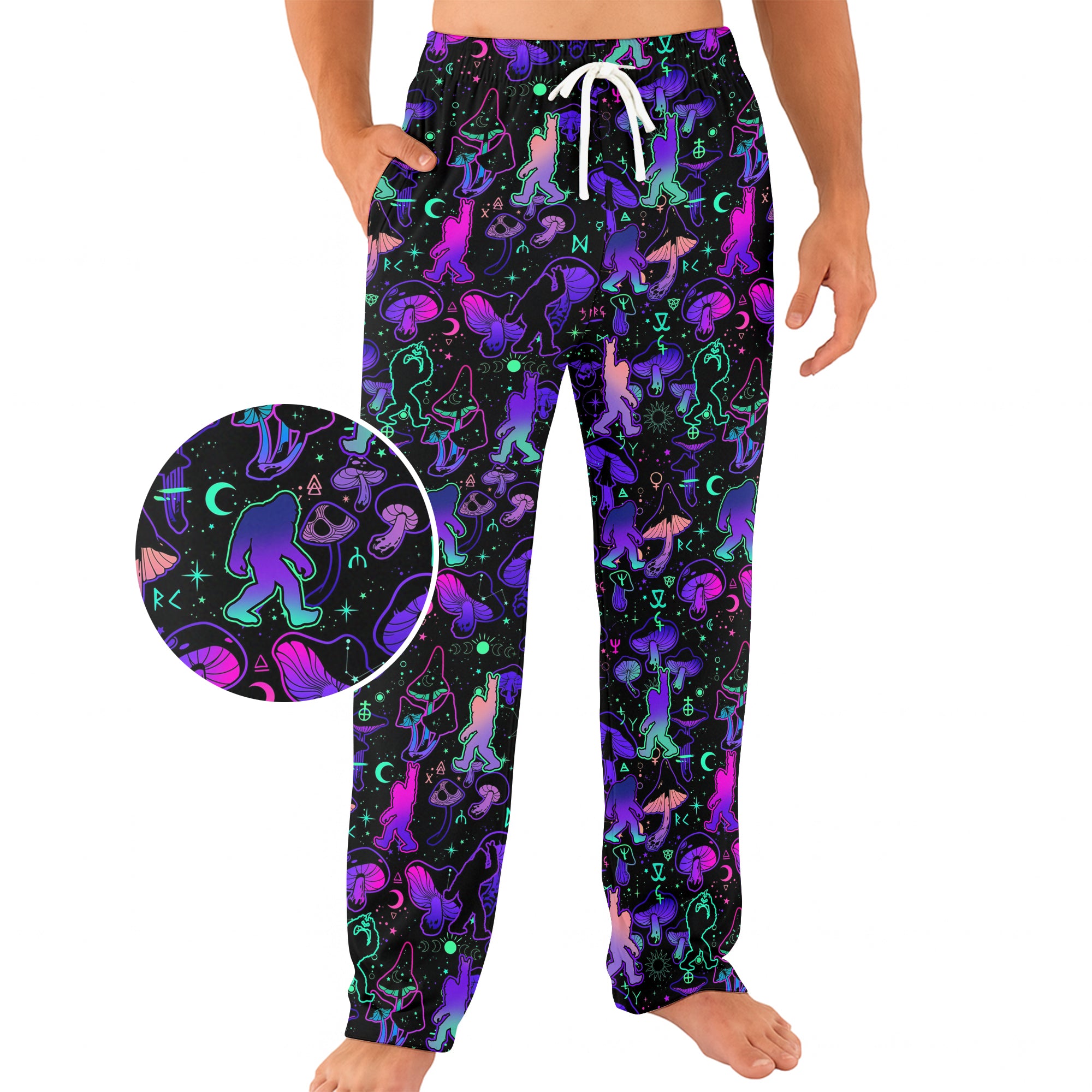 Psychedelic Squatch Shrooms - Unisex Pajama Pant