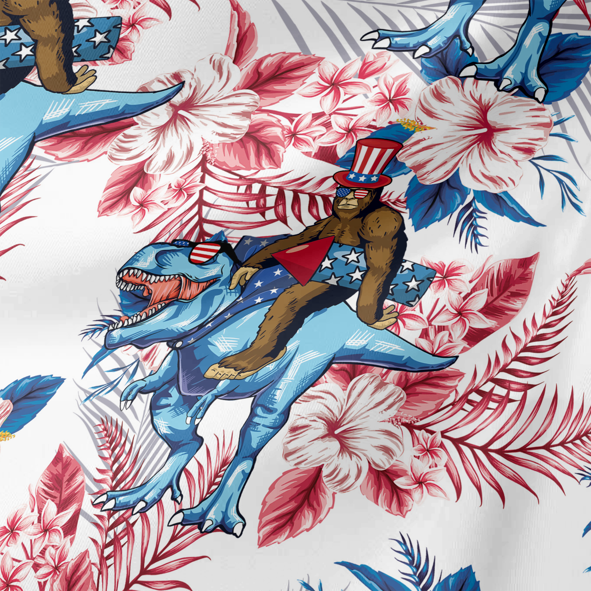 Bigfoot Patriotic Dinosaur