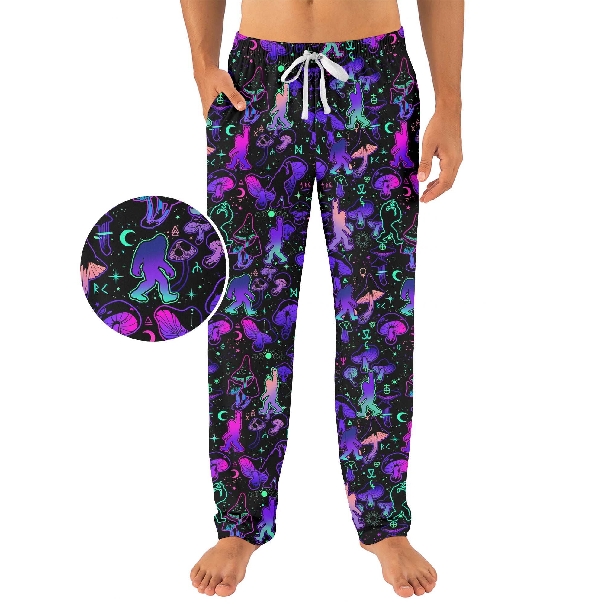 Psychedelic Squatch Shrooms - Unisex Pajama Pant