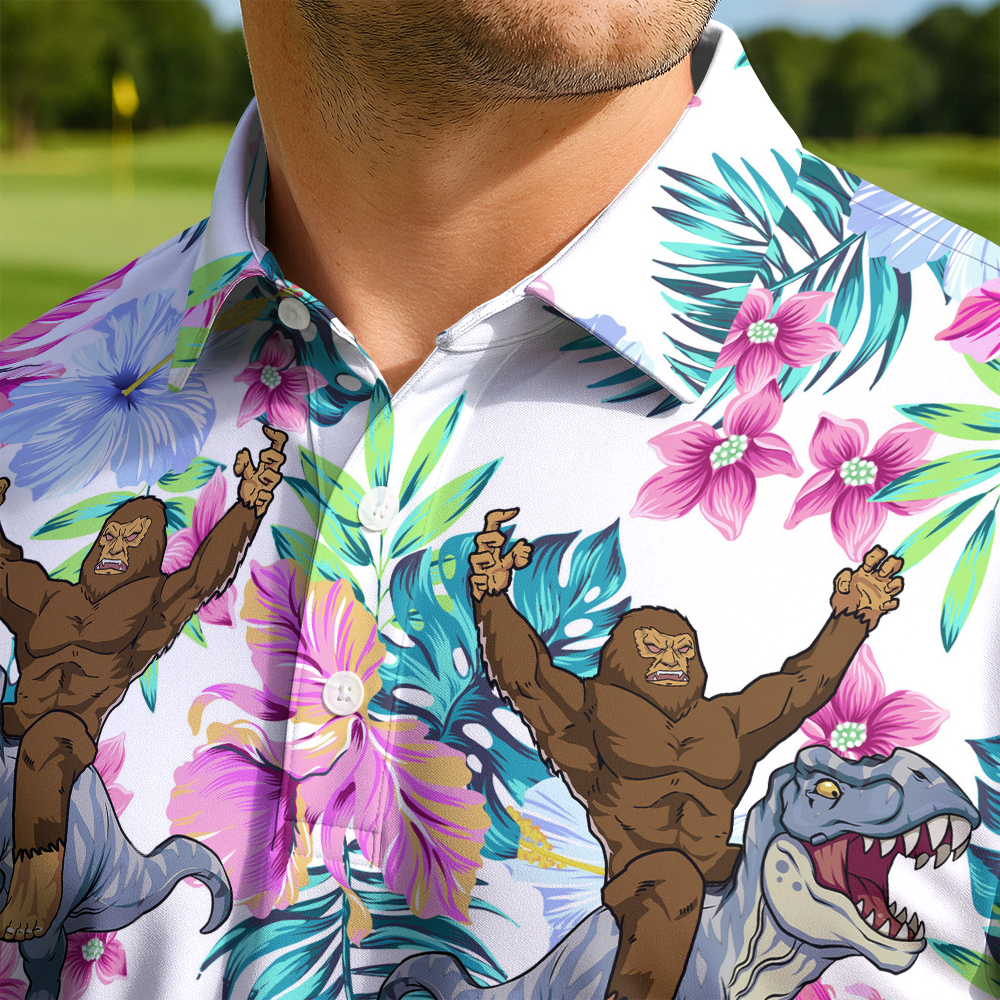 Bigfoot Rides T-Rex Party
